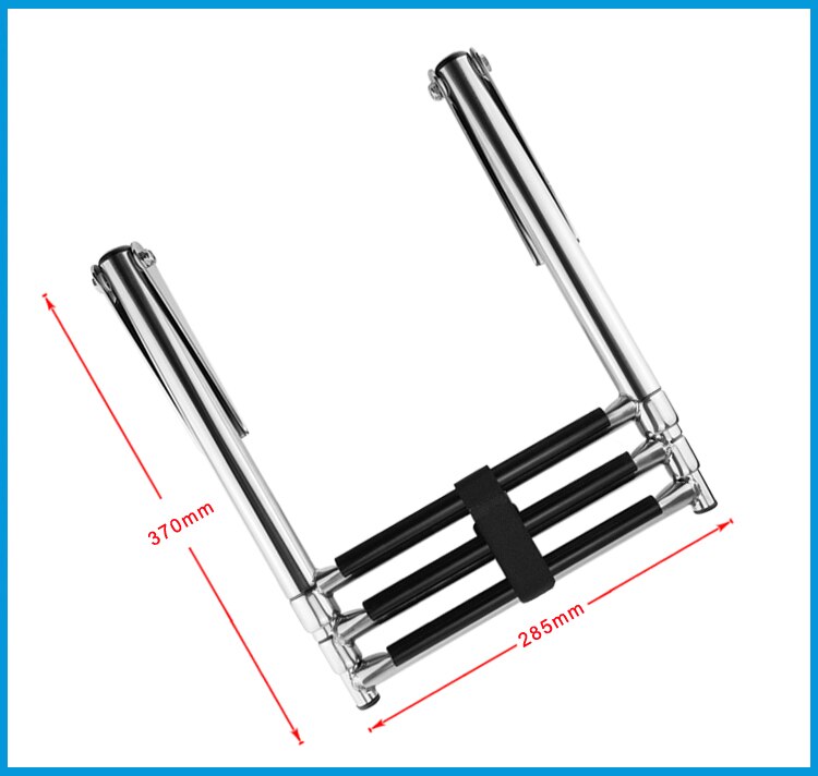 BSET MATEL 3 Steps Boat Stainless Steel 304 Telescoping Folding Ladder Deck Outboard Swim Platform Boat Marine Yacht Accessories