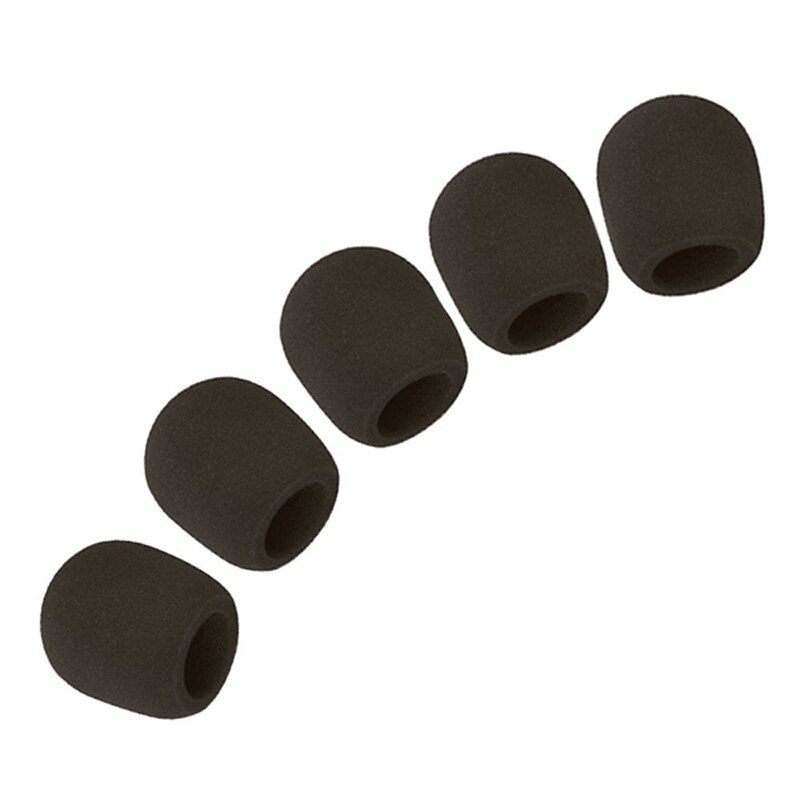 Mikrofonbollsvamp skumskydd (set  of 5,  svarta): Default Title