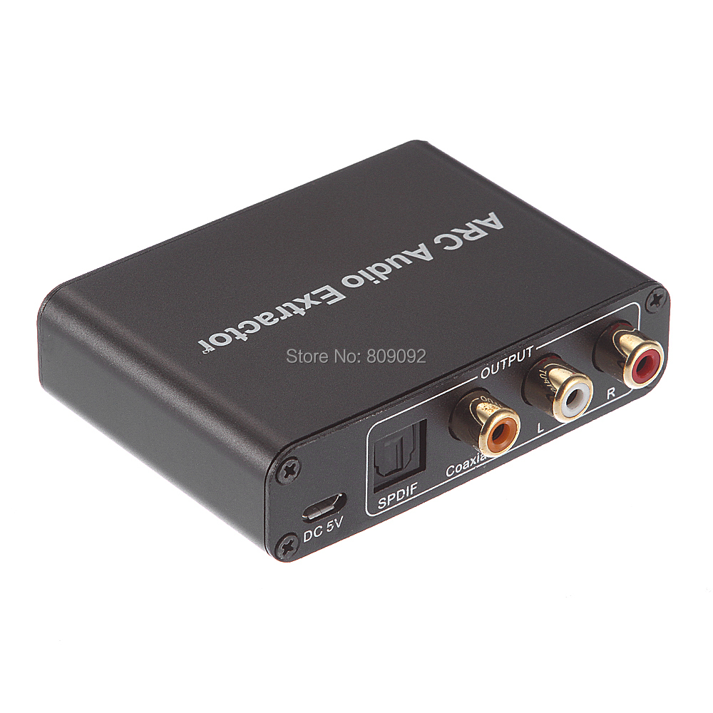 192KHz Aluminium ARC Audio Adapter HDMI Audio Extractor Digitaal naar Analoog Audio Converter DAC SPDIF Coaxiale RCA 3.5mm Jack uitgang