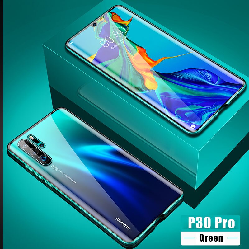 360 Magnetic Double Glass Case For Huawei P30 Pro Tempered Glass Cases On Huwei Huawey Huaweii P 30 Pro 30Pro P30Pro Coque Capa