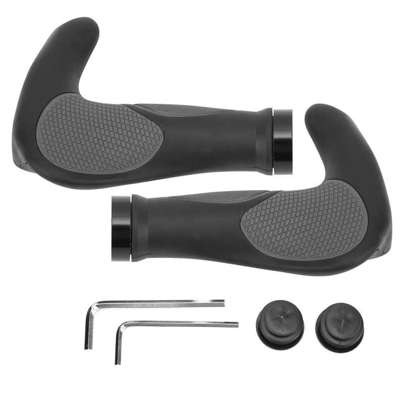 Poignées de guidon de vélo vtt, repose-main, 22.2mm, en corne de bœuf, verrouillage bilatéral: A