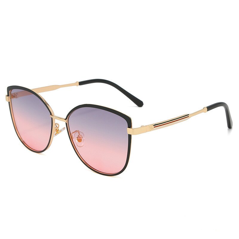 Cat's eye zonnebril groot montuur dames en heren zonnebrillen kruisbril zonnebril dames heren versiering  uv400 zomer