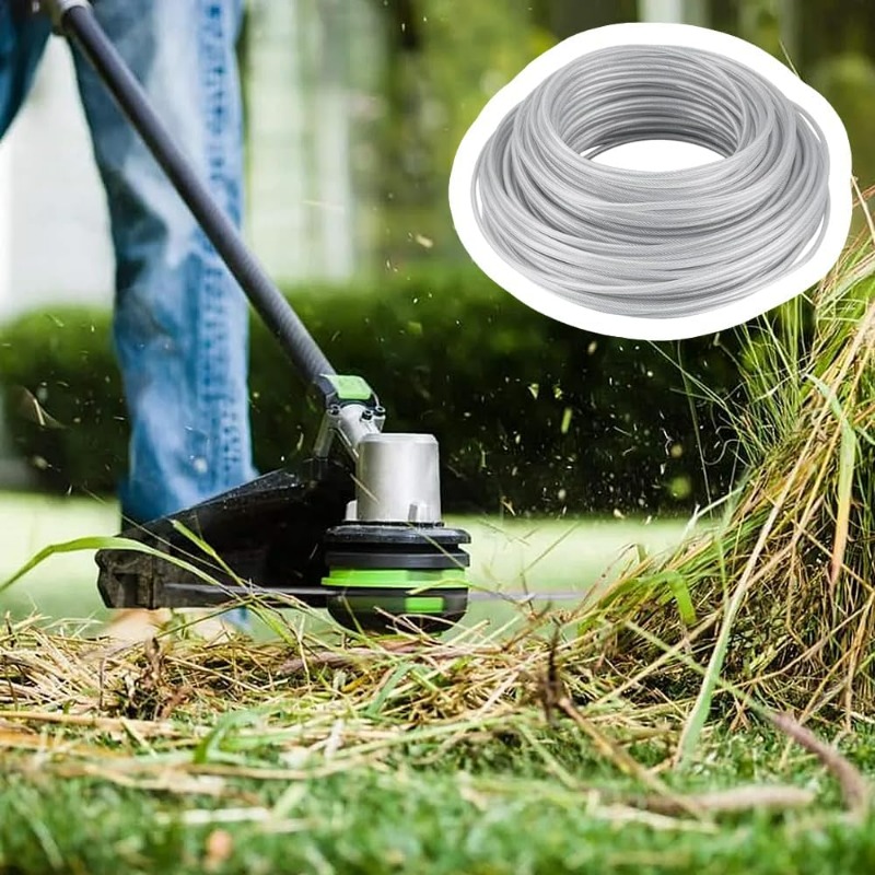 Roestvrij staaldraden Touw Metalen lijn Bosmaaier Trimmer Waslijnen Touwen Grasmaaiersnoer Slijtvaste ophangingstouwen