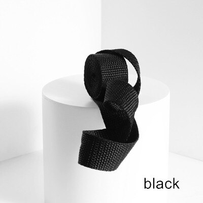 Rugzak Accessoires Schooltas Met Kleur Canvas Tas Met 2.5Cm Breed Touw Platte Riem Singels Riem Touw Riem: black