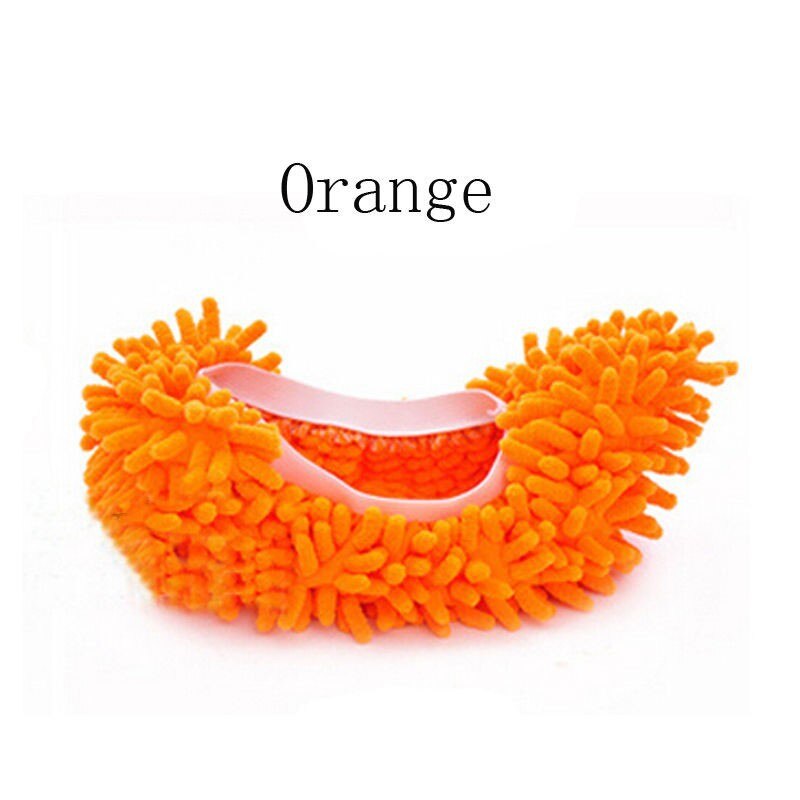 caldo 1pc 5 colore Della Polvere Mocio ciabatta Casa più pulito Pigro pianoforte Spolverare di Pulizia Del Piede Copertura del Pattino Polvere Mocio Casa strumenti di Accessori: arancia