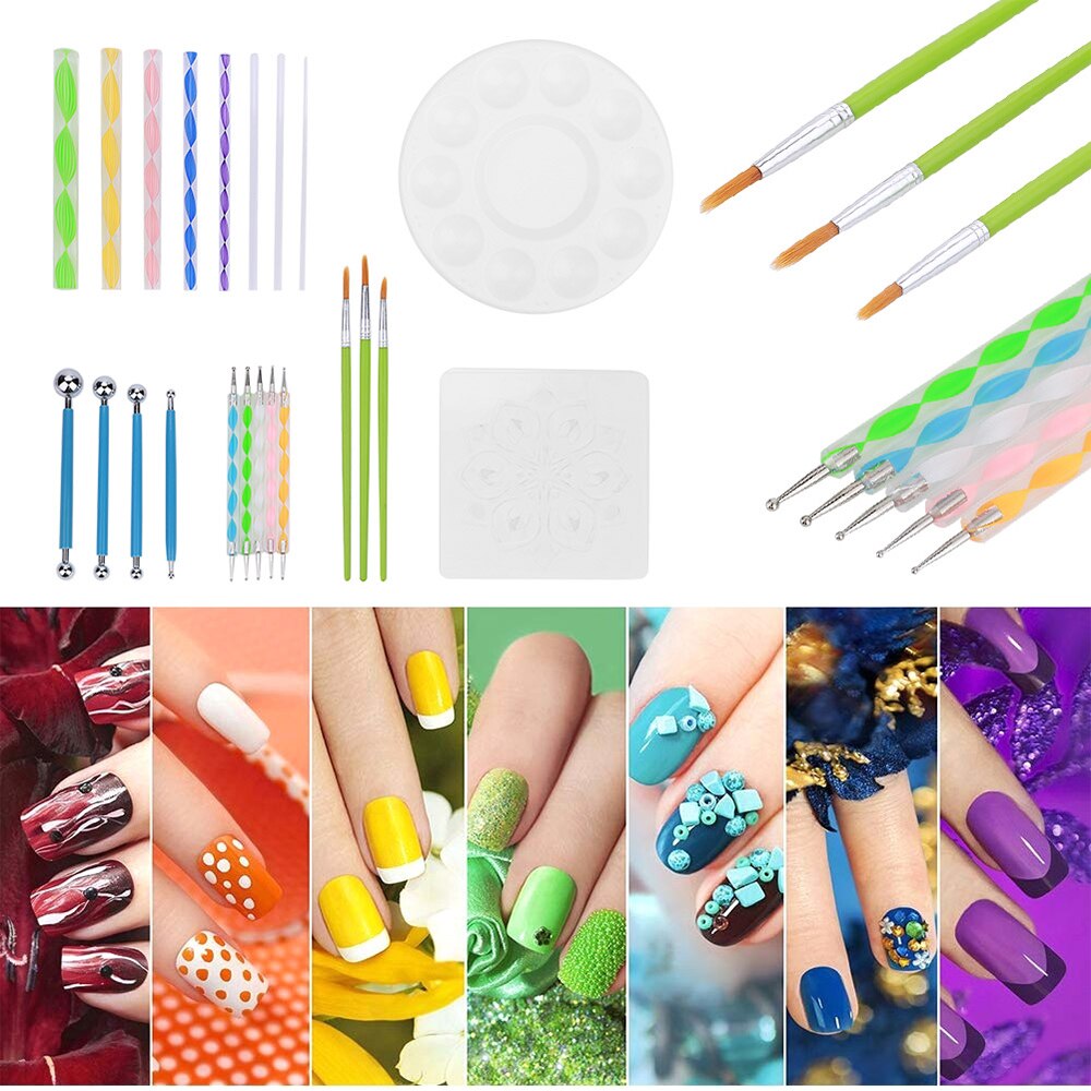 36 st mandala prickverktyg set måla stenar keramik embossing dot kit diy handarbete nagelkonst hantverk ritpennor keramik verktyg