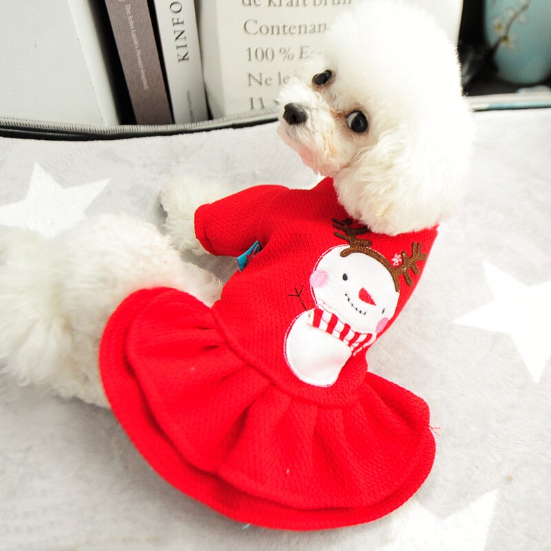 Automne hiver chien chat vêtements Teddy poméranie noël renne bonhomme de neige thème robe pour animaux de compagnie manteau XS S M L XL