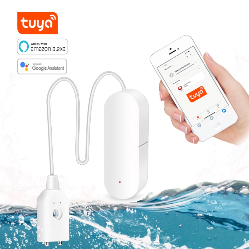 Water Alarm Sensor Wifi Waterlek Detector Overloop Flood Lekkage Waarschuwingen Remote Monitor Leak Meldingen Door Tuya/Smart Leven