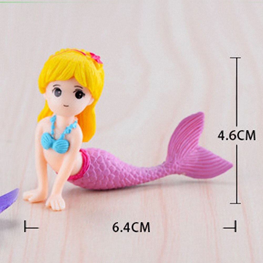 1pc Aquarium Fish Tank Cute Little Mermaid Ornament Aquarium Fish Tank Desk Decoration Accessories Pet Accessories
