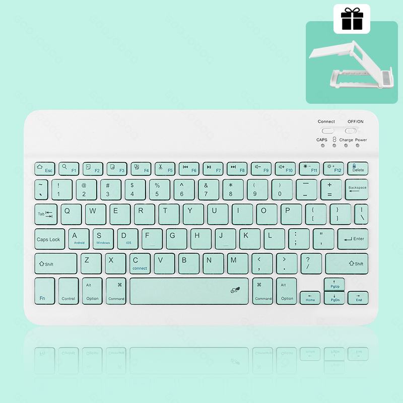 Voor Ipad Toetsenbord Draadloze Bluetooth Toetsenbord Teclado Tablet Voor Ipad Xiaomi Samsung Huawei Tablet Android Ios Windows: Green  A