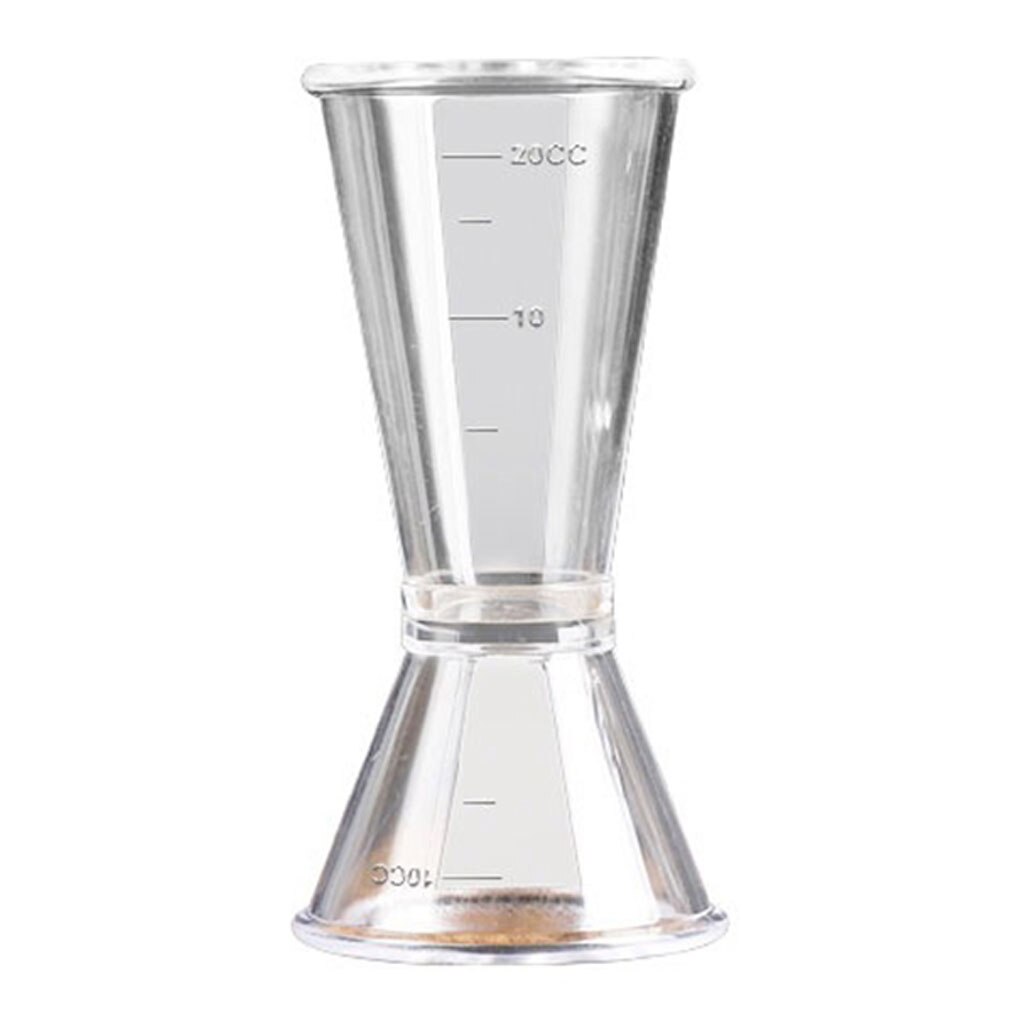 Dobro claro jigger onça copo plástico resina leite chá café mistura oz escala de medição copo barra casa aplica-se: S(10-20ml)