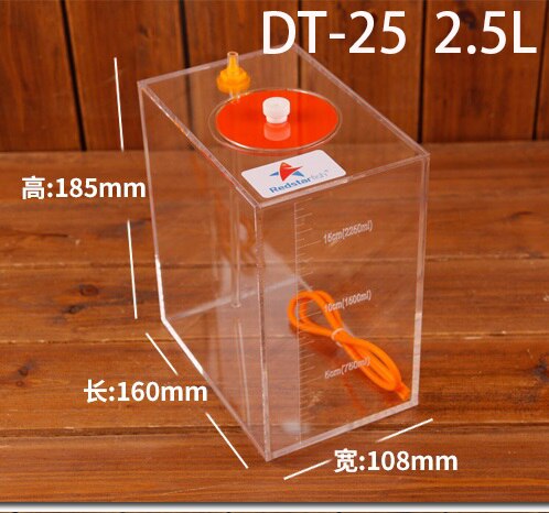 Red Starfish Dosing Pump Scale Liquid Storage Bucket With Scale 1.5L/2.5L Liters Acrylic made Reef