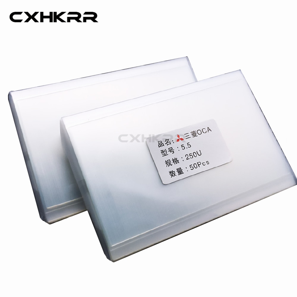 50pcs/lot 250um 4.7 5 5.2 5.5 5.7 6 6.3 6.4 6.8 7 7.9 9.7 12.9 inch OCA Optical Clear Adhesive Glue Phone Tablet Glass Lens Film
