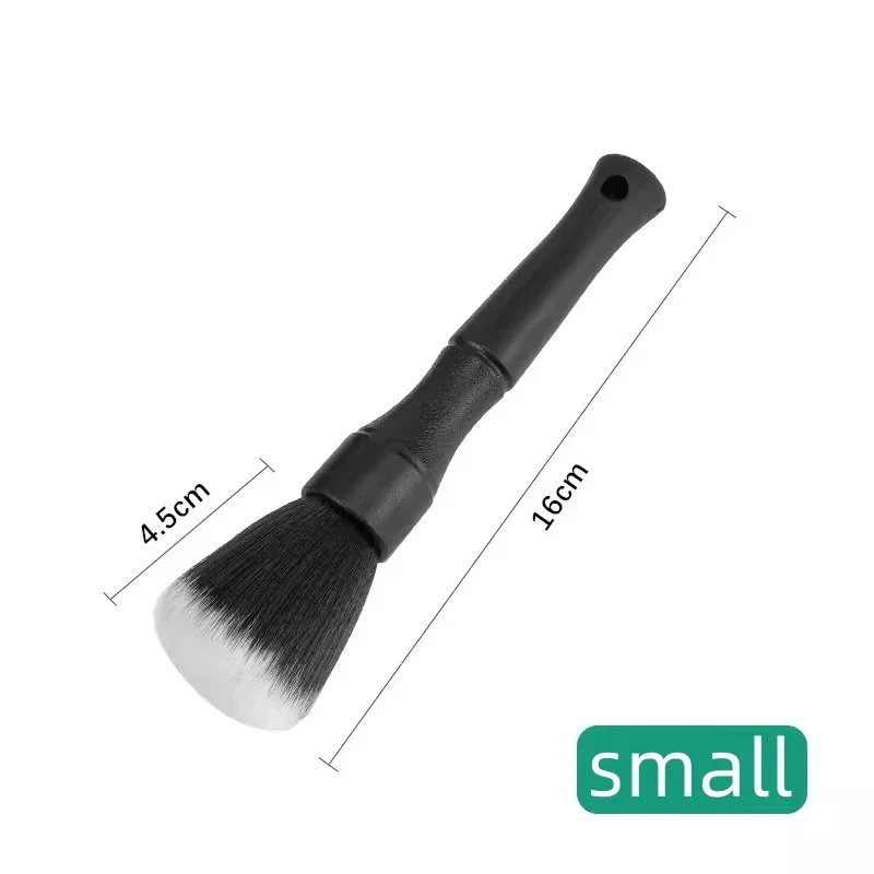 Cepillo de limpieza de cerdas suaves para Interior de coche, herramienta de limpieza de coche, plumero de salpicadero, 1 piezas: Negro