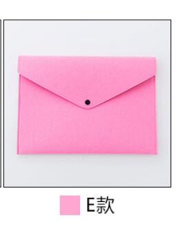 Simple Big Capacity A4 File Folder Pad Business Briefcase Document Bag Chemical Felt Filing Stationery Supplies: Pink