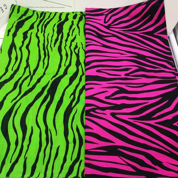 100% Katoen Zebra Strepen Punk Hip Hop Hoofddeksels Hoofddoek Bandana Foulard Halsdoek Vierkante Sjaal Voor Vrouwen/Mannen/Jongens/Meisjes