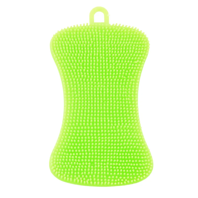 Esponja de silicona para cocina, depurador para lavar platos, esponja de limpieza para el hogar, utensilios de cocina, accesorios de cepillo para platos, 1 Uds.: Multicolor