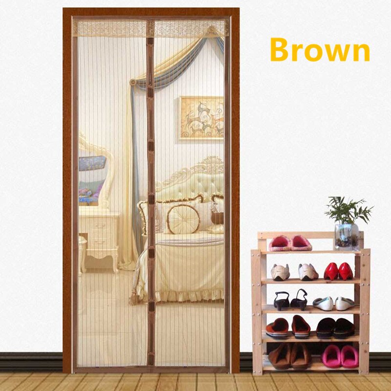 Håndfri magnetisk myggenet dørnet anti flyve insekt myggedør skærm anti-mygg magnetisk gardin mesh til døren