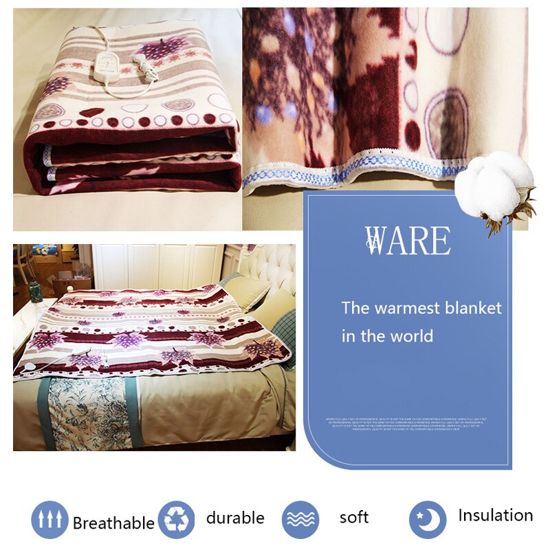 thumbnail image 2 of HANIL Electric Heating Mattress Pad – Washable Bed Warmer With AC 220V & US Adapter 2 of 6