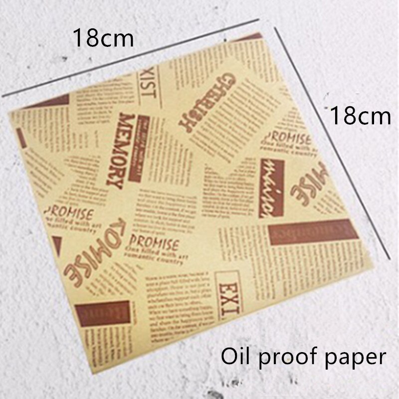 20Pcs Netto Rode Lunchbox Transparante Handtassen Huishoudelijke Diy Cake Geschenkdozen Verjaardagsfeestje Kleine Vierkante Dessert doos: Oil proof paper