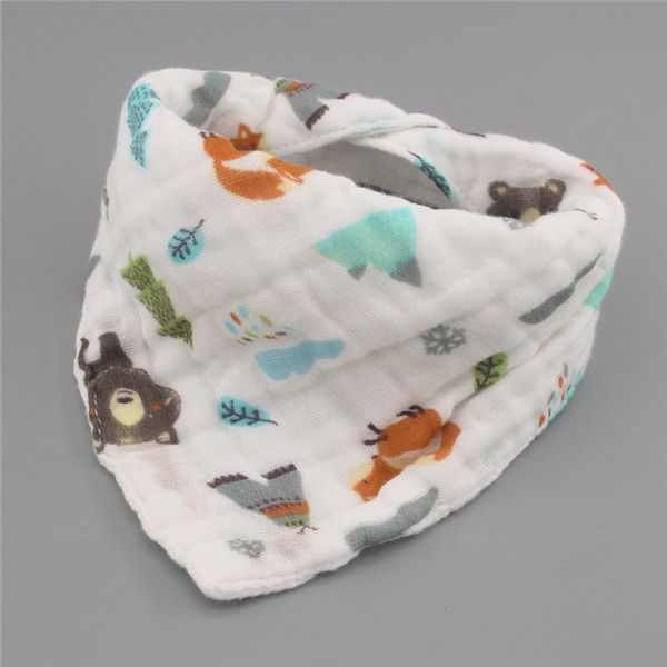 5 Stuks/partij Baby Slabbetjes Meisjes Jongens Baby Doek Cartoon Afdrukken Babyvoeding Bandana Slabbetjes Katoenen Garen Bebe Accessoire Baby Als: 2
