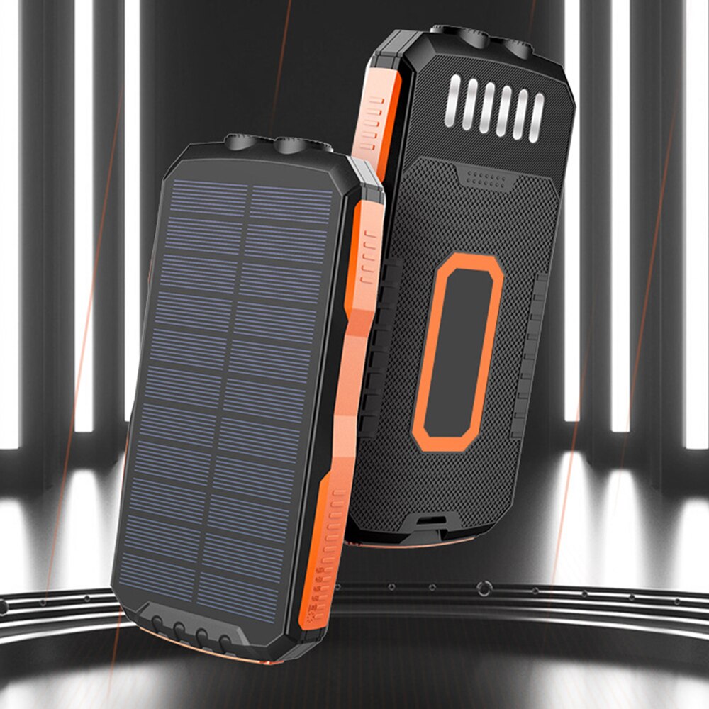 Portable Light Camping Mobile Power 25000 MA Solar Wireless Charging Pad Large Capacity Outdoor Waterproof Camping Flashlight