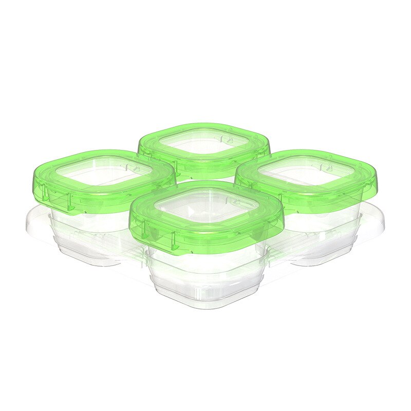 Baby Infant Complementary Food Box Baby Food Supplement Boxes Kid Snack Storage Box Children Tableware: 120mlx4