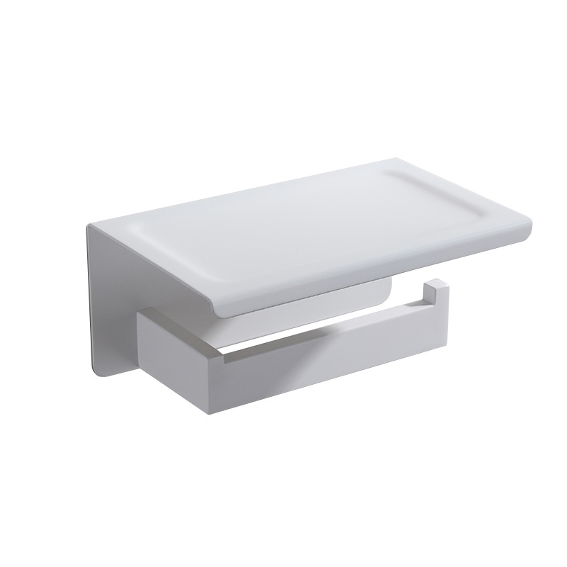 Matte White Bathroom Hardware Accessories Robe Hook Toilet Paper Holder Towel Holder Bar Towel Rail Rack Toilet Brush: light yellow