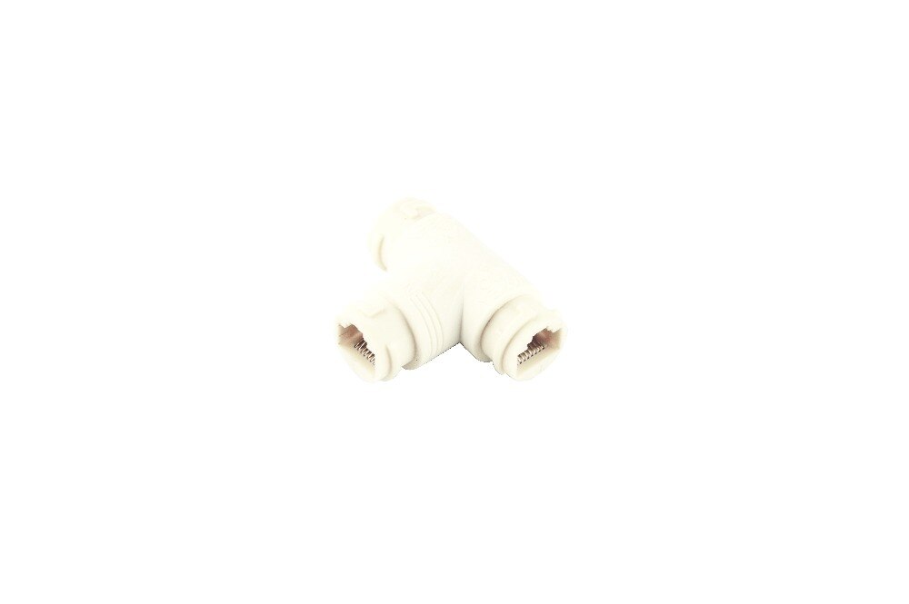 Divisor de cable de red 2 en 1 para cámara POE, conector de cable de red de tres vías, cabezal RJ45, impermeable, instalación de cámara POE