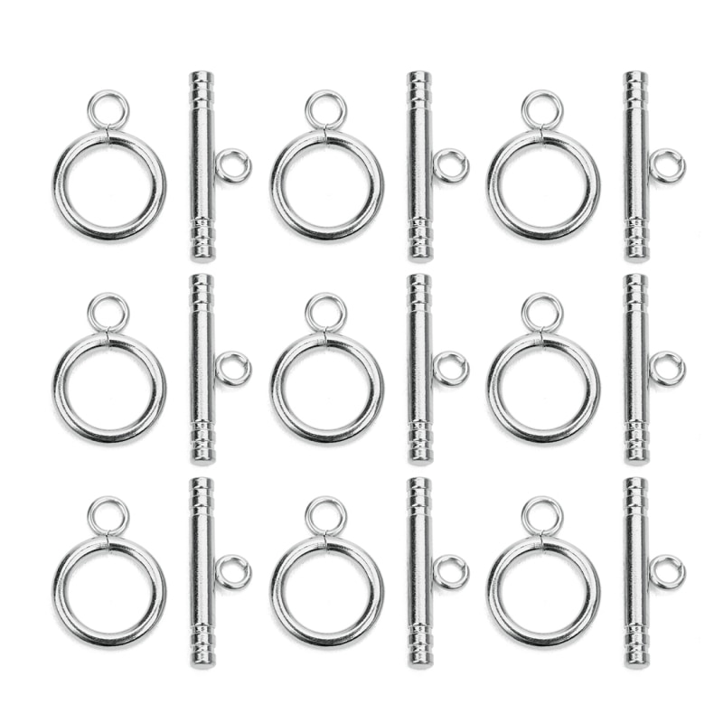 4set/lot 3 Style Stainless Steel OT Clasps Connectors for DIY Bracelet Necklace Jewelry Findings Making Accessories