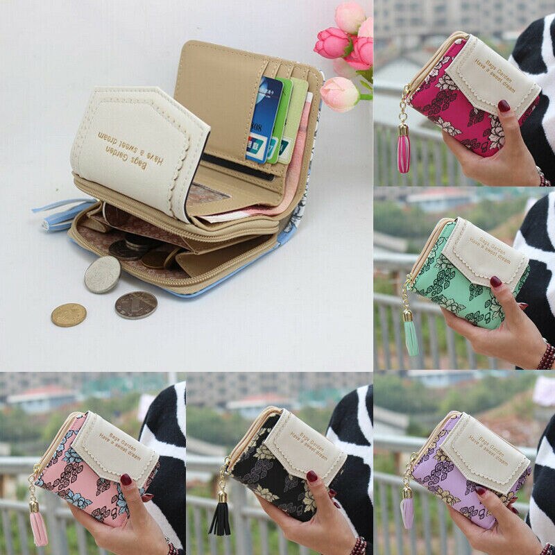 US Women Girls Short Wallet Coin Purse Organizer Pocket Small Credit Card Holder