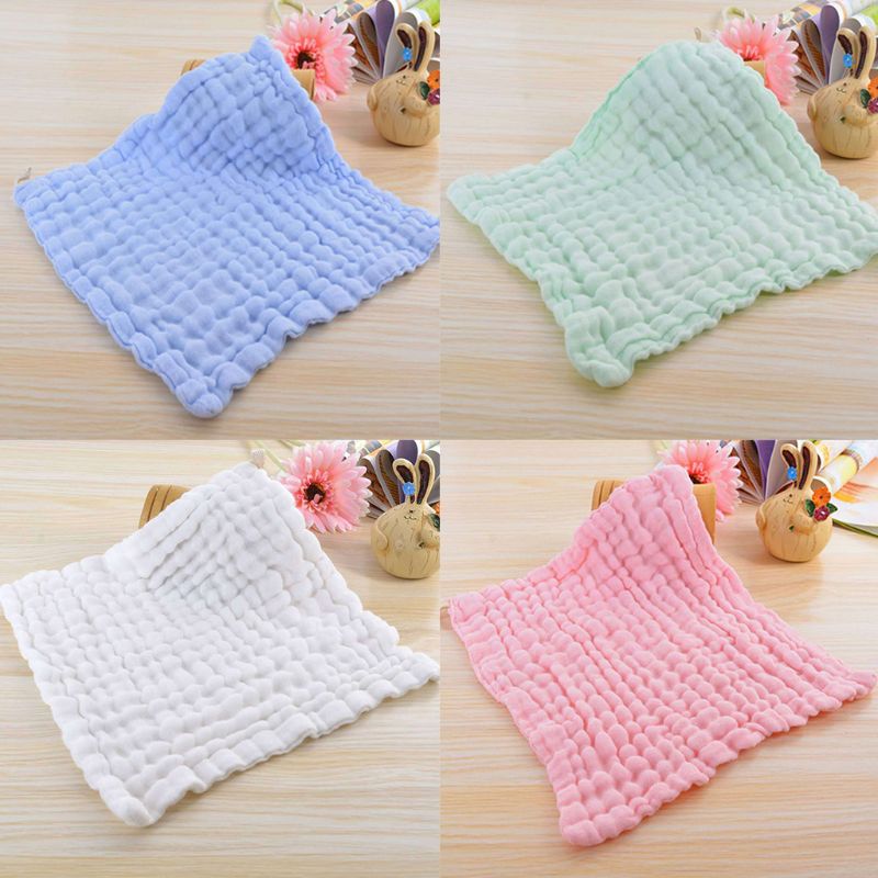 Baby Muslin Washcloths 6 Layers Cotton Bath Towel Absorbent Newborn Face Wipes