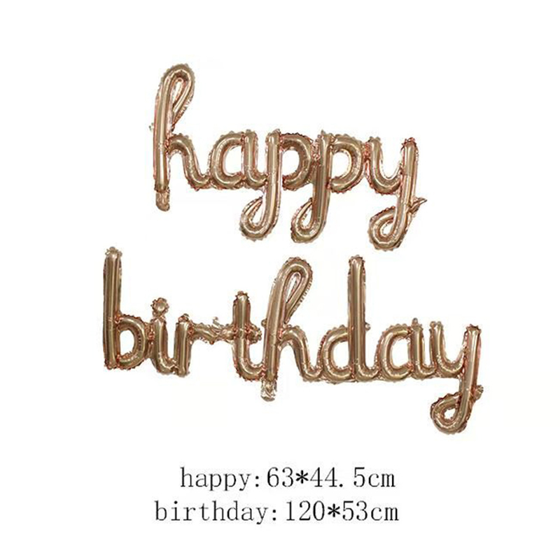 Gelukkige Verjaardag Ballon Decal Aluminiumfolie Ballon Decoratie Stickers Scrapbooking Craft Feestartikelen SEC88: Bourgondië