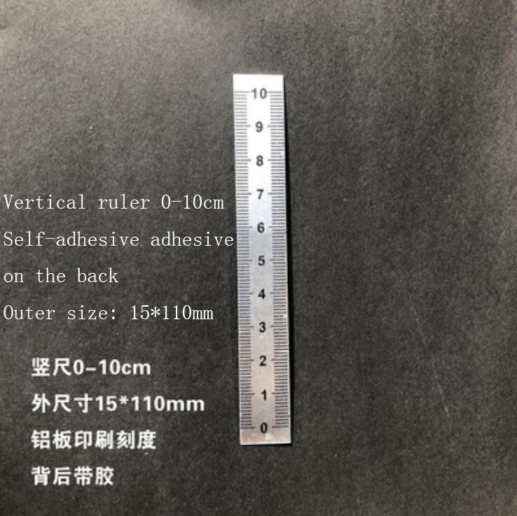 1PC Degree Angle Plate Scale Ruler Center Ruler Self-Adhesive Ruler Paste Middle Point Scale Ruler Aluminum Alloy Viscose Ruler: Blue