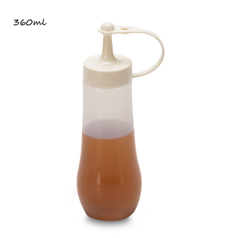55ml Silicone Sauce Squeeze Bottle ,Salad Dressing Containers,Portable Soft Leak Proof Squeezable Bottle for Salad Sauce: 360ml white