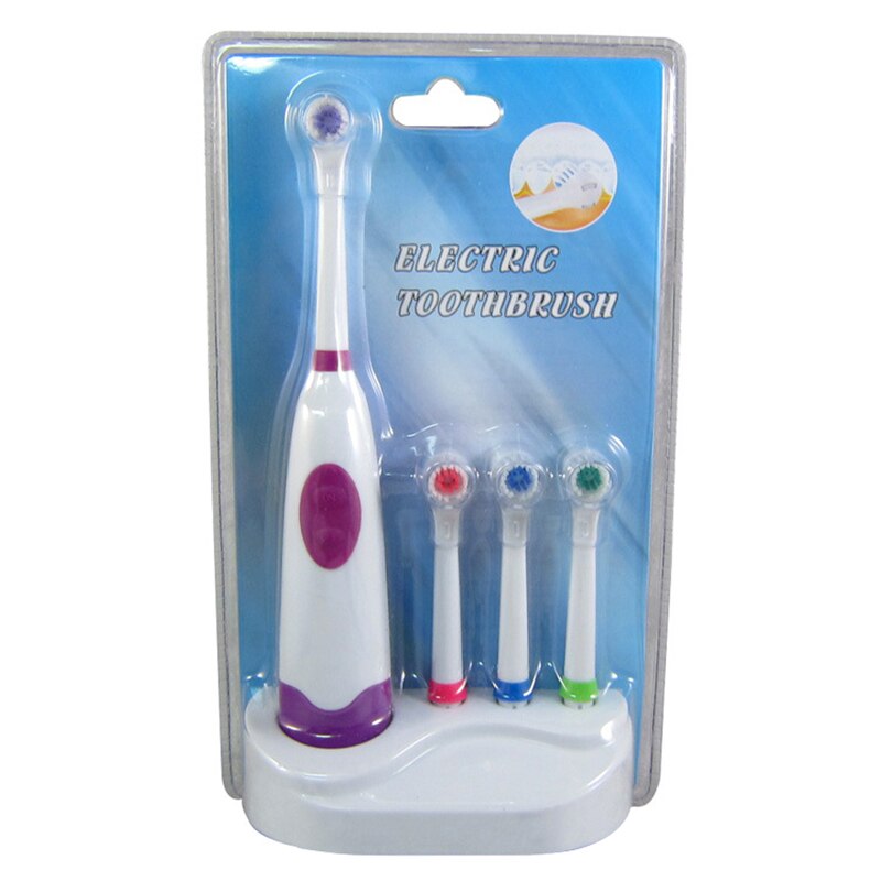 Brosse à dents électrique 4 pièces | Brosse à dents électrique de remplacement doux, brosse électrique à tête rotative pour l'hygiène buccale familiale