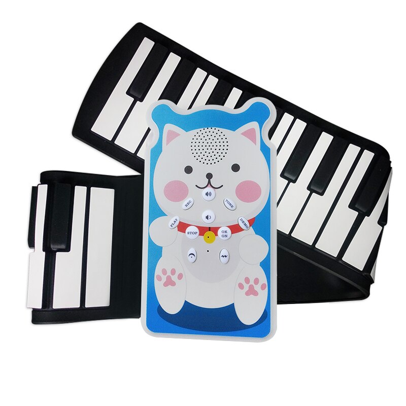 49 Keys Roll Up Piano Foldable Portable Hand Roll Piano with Built-in Loudspeaker: 49K5 cat