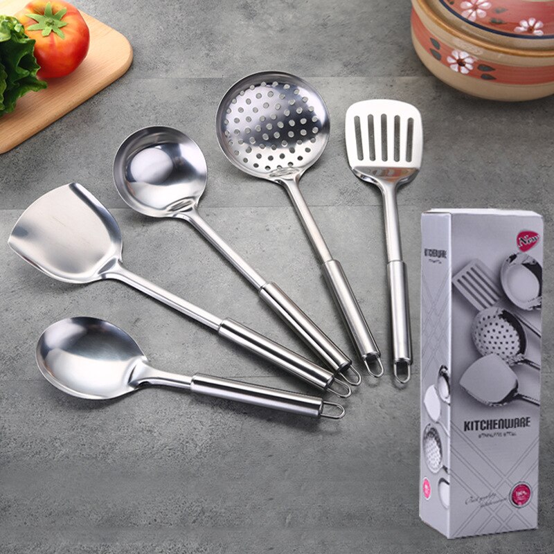 Kitchen Utensils Cooking Utensils Set Spatula Shovel Cooking Tools Set Stainless Steel Kitchen Tools Accessories R2048