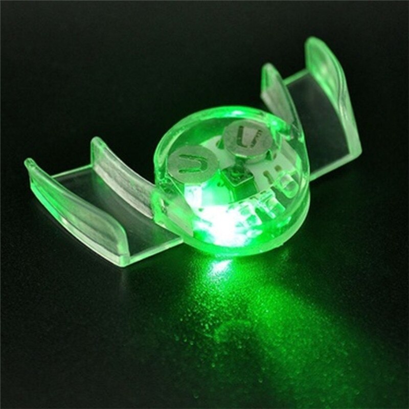 Glowing braces toy 2Pcs Flashing LED Light Up Mouth Braces Piece Glow Teeth For Halloween Party #3AA9