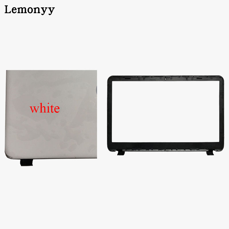 Laptop Top LCD Zurück Abdeckung/LCD Vordere Lünette/Scharniere für HP 15-G207NL 15-g209nl 15-g210nl 15-g070nr 15-G501NR: White and B