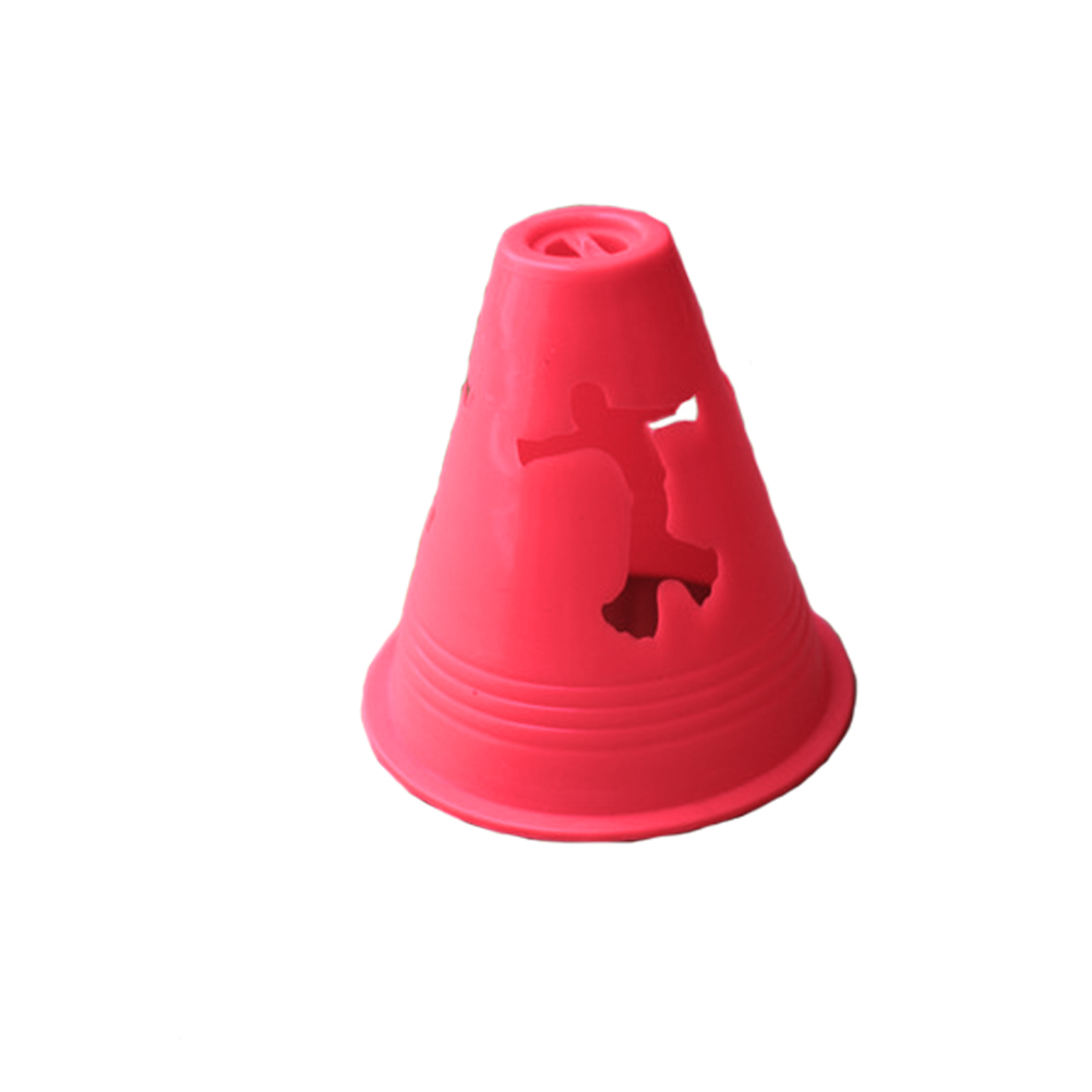 20pcs/pack Stadium Sport Free Slalom Obstacle Marking Equipment Football Training Cone Agility Practice Inline Skate Pile Cup: Pink