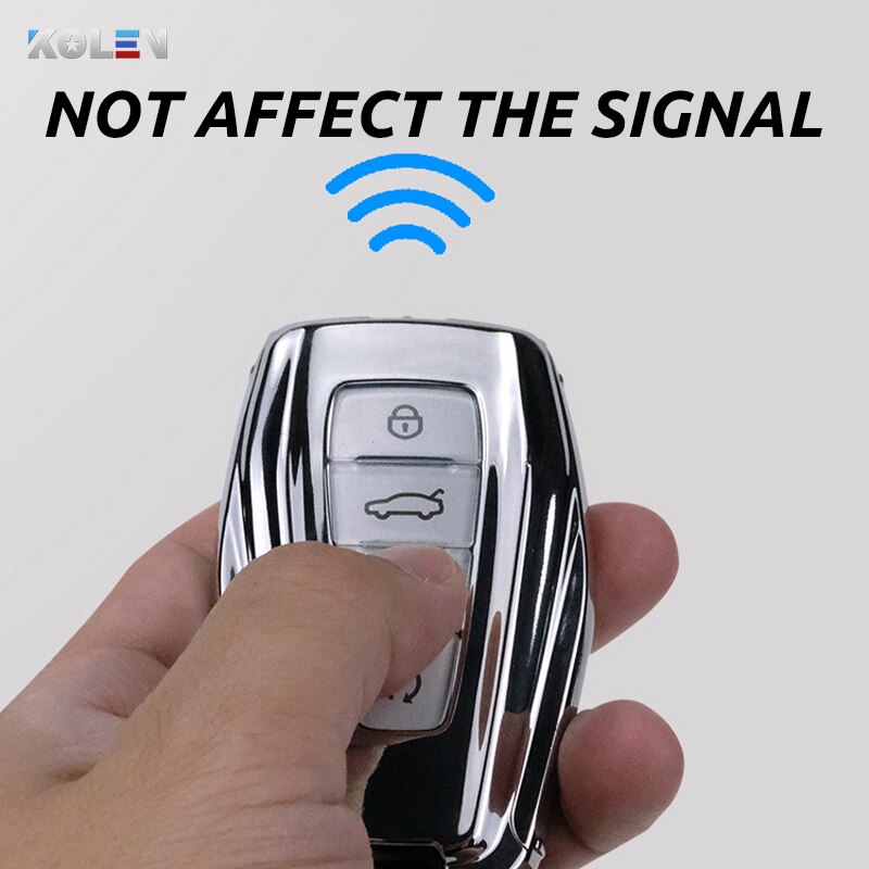 Soft TPU Car Remote Key Case Cover Holder Shell Geely Coolray 4 Buttons Car Styling Accessories Fob Buckle Keychain