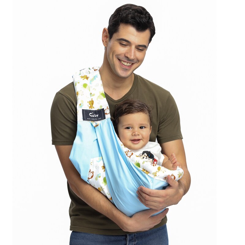CUBY-bandolera con estampado frontal para bebé, envoltura de algodón para la guardería suave, ergonomía para recién nacidos y lactancia, 30KG,