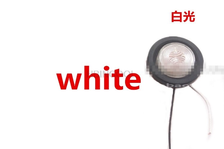 Led 2 Inch Ronde Trailer Achterlicht Grote Vrachtwagen Achterlicht Oplegger Elektronische Achterlicht Trailer Lont Staart licht: white