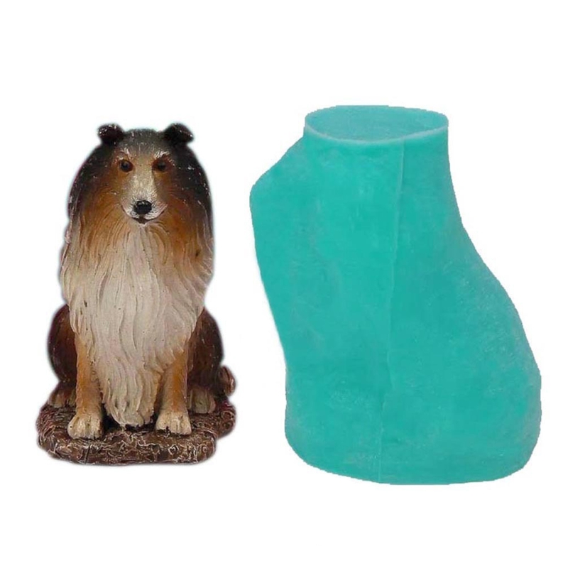 Molde de silicona 3D hecho a mano para perro y gato, molde de yeso, vela, jabón, Fondant, para bricolaje, dulces, Chocolate, postre, hornear, cocina