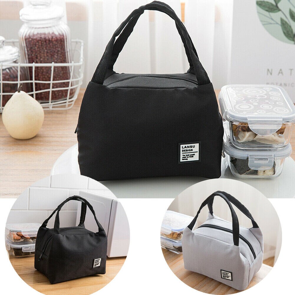 neueste Heiße Mittagessen Tasche für Frauen Männer Thermische Isolierte Lunchbox Thermos Tote Picknick Lebensmittel Tasche Wasserdicht tasche