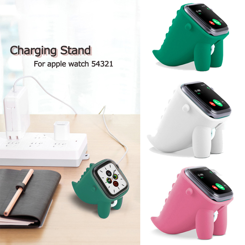 silicone Charging Dock For Apple watch 5 4 3 2 band Stand Silicone Charging Cable Winder Stand Dock Cable for iwatch serieas 5