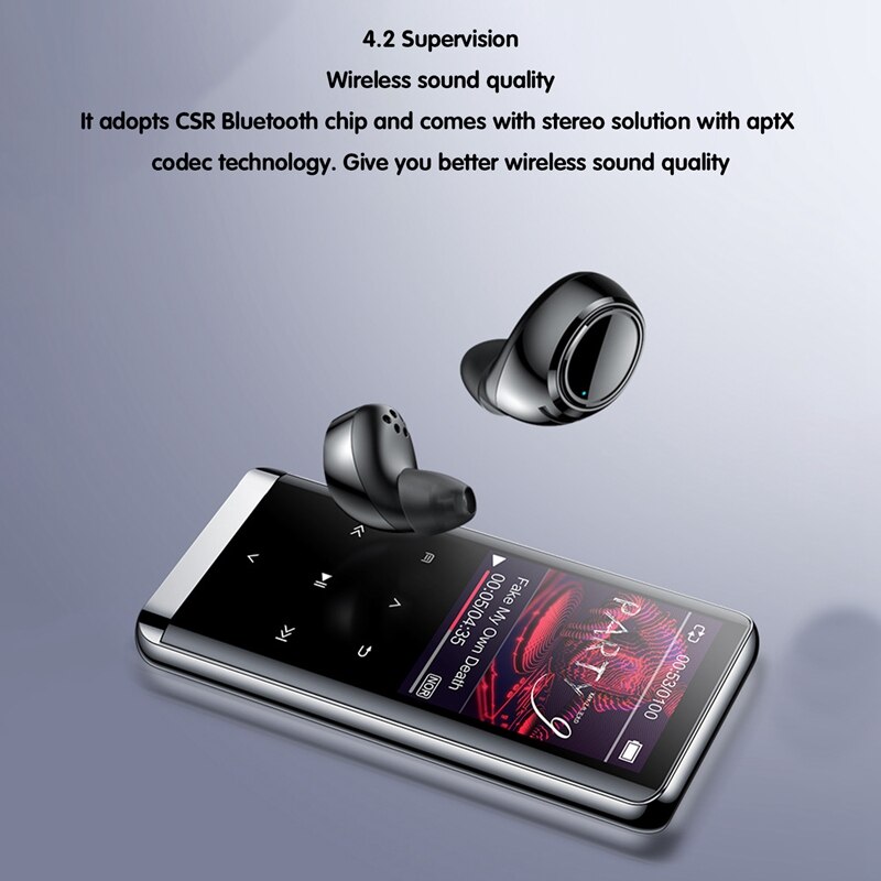 -M13 Muziekspeler Hd Ruisonderdrukking Mp3 Lossless Bluetooth Speler Mp4 Speler 8Gb Met Opname Functie 800Mah