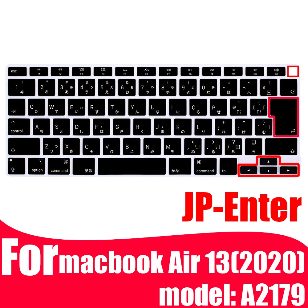 Japanese Laptop keyboard cover protector for macbook pro13 A2159A2289 For macbook air13 A2179 A1932 Keyboard case laptop skin: A2179