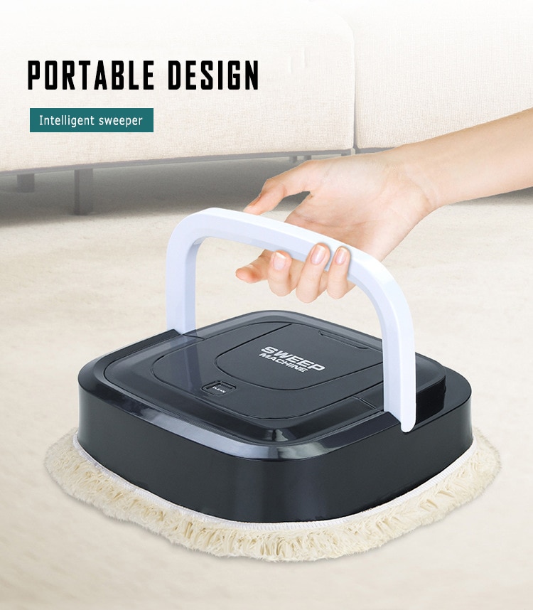 Mopping robot usb laddning mini moppmaskin smart hem automatisk lat rengöringsmedel för att torka golvet hushållsrengöringsverktyg moppar